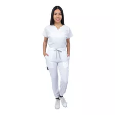 Pijama Quirúrgica Mujer Jogger Stretch Antifluido Scrub Nala