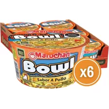 Sopa Instantánea Maruchan Bowl Sabor Pollo - Pack X6 Uni