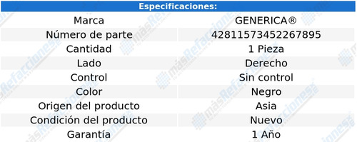 Espejo Hilux 16-20 Sin Control Manual Negro Der(copiloto) Foto 2