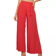 Calça Pantalona Solta Confortável Casual Natal Mulher