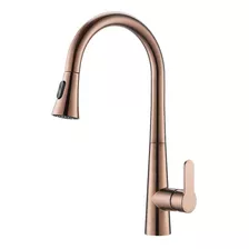 Torneira Misturador Gourmet Coz. Rose Gold Fosco Extensível