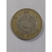 Moneda 10 Pesos Mexicanos. 1998