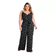 Macacão Longo Plus Size Amamentação Feminino Com Alças 