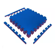 Tatame Eva Grande 100x100x3cm 1x1 Metro 30mm Azul/vermelho