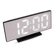 Relógio Digital Led Espelhado De Mesa Com Função Dispertador