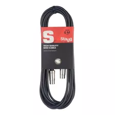 Cable Midi/midi Stagg Serie S 6m Conectores Metálicos