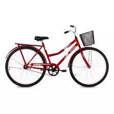 Bicicleta Mormaii Aro 26 Soberana Carbono Estilosa V-brake Cor Vermelho
