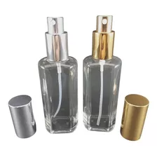 Frasco Para Perfume En 60ml Con Spray Dorado (5 Unidades) 