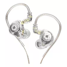 Audífonos In-ear Kz Edx Pro Sin Micrófono Cristal Transparente Monitores