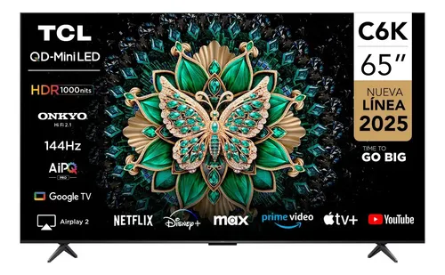 Smart Tv 65 Tcl 4K Qled Mini Led 65C6K