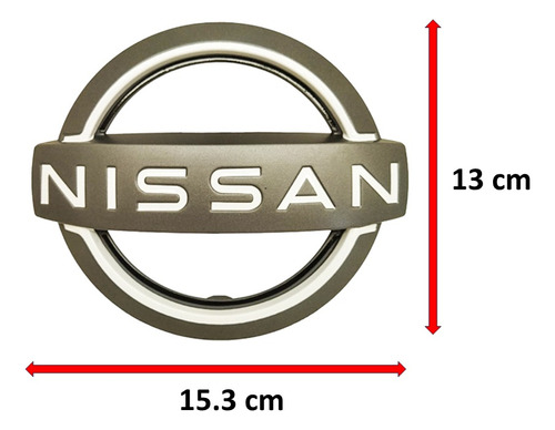 Emblema Parrilla Nissan March 2023 Gris/blanco Foto 6