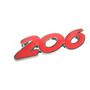 Emblema  206  Peugeot 206 Fondo Negro Peugeot 206 CC