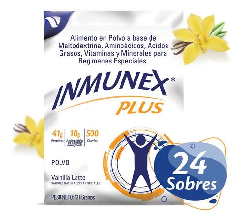 Inmunex Plus - Enterex Polvo Vainilla Latte 131g Caja De 24