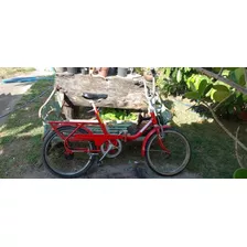Bicicleta Monareta Dobramatic Década De 70 Vermelha 