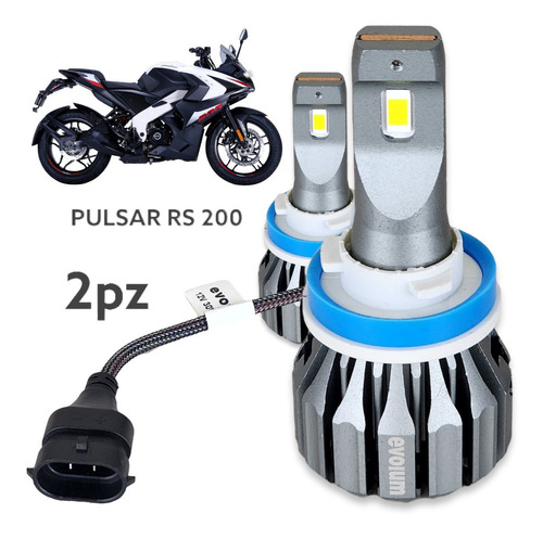 Foco Led Para Moto Bajaj Pulsar Rs 200 15000lm Motocicleta  Foto 2