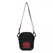 Shoulder Bag Transversal Casual Passeio Resistente Acambamento Dos Ferragens Níquel Cor Preto Correia De Ombro Vermelho Desenho Do Tecido Lisa