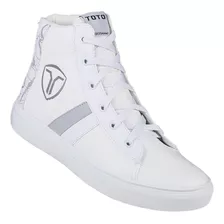 Tenis Casual Hombre Blanco Tacto Piel Toto 07703700