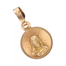 Medalla De 14k Oro Amarillo, 0.7 Gramos