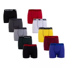 Kit 6 Cueca Boxer Falke Microfibra Cores Lisas Variadas