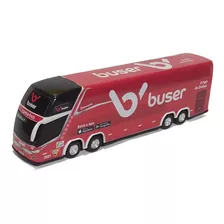 Miniatura Ônibus Buser Cama Bus Vermelho 30cm