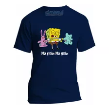 Playera Bob Esponja Gym Pesas No Pain No Gain