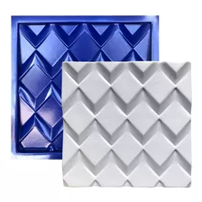 Forma 3d De Gesso Abs Azul Polígonos 35 X 35cm - Lindíssimo