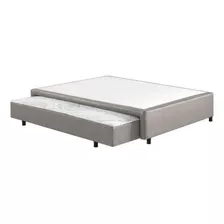 Base Box Sommier Casal Com Cama Auxiliar Ecoflex