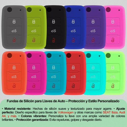 4 Fundas Protectoras Para Llave Vw Vento Bora Mk5 Mk6 Golf Foto 9