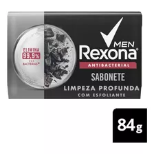 Sabonete Barra Antibacterial Rexona Men Limpeza Profunda 84g