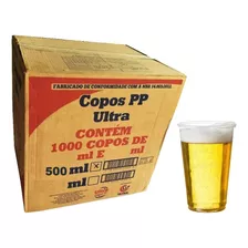 Copo Plástico Descartável Post Mix Liso 500ml (1cx) C/1000 Cor Transparente