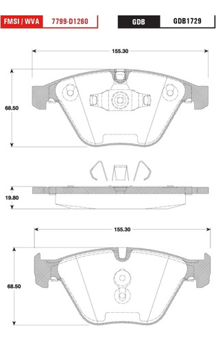 Balatas Trw Bmw 323i 2010-2011 Delantero Foto 2