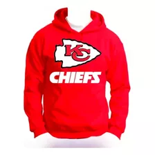 Sudadera Hoodie Mod Nfl Kc Kansas City Roja Americano Chiefs