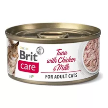 Alimento Húmedo Gato Brit Care Atún, Pollo Y Leche 70gr. Np