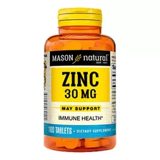 Zinc 30mg Eleva Defensas Y Estimula Crecimiento 100tabletas Sabor Natural