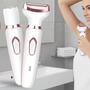 Kit Depilador Elétrico Removedor De Pelos Recarregável 4 Em1 Branco 127/220v