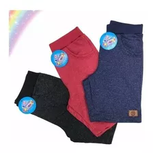 Kit 3 Bermudas De Moletinho Jeans Infantil Menino 