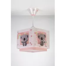 Lámpara Infantil Colgante Techo Dalber Modelo Koala Rosa