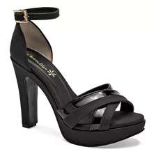 Zapatilla Abierta Damita 44202 Color Negro Para Mujer Tx8