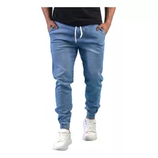 Calças Jeans Camuflada Masculina Jogger Com Punho Elastico