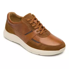 Sneaker Casual Tan Quirelli Hombre Corte Acojinado