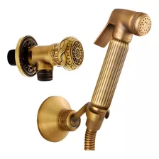 Ducha Higiênica Bronze Retrô Completa Banheiro Lavabo Luxo