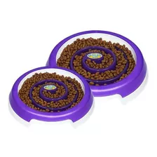 Comedouro Lento Slow Food Médio Roxo Truqys Pet Cães