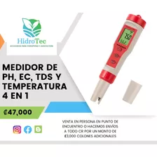 Medidor 4 En 1: Mide Ph, Ec, Tds Y Temperatura