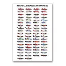 Poster Formula 1 48x33cm Campeones Del Mundo 1950 A 2022 F1