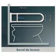 Barral De Seguridad Rebatible Sin Porta Rollo 60, 70 U 80 Cm