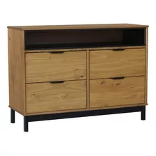 Comoda Cajonera Madera Maciza Guardarropa Organizador Color Marrón