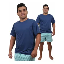 Pijama Masculino Manga Curta Verão Adulto Personagem 