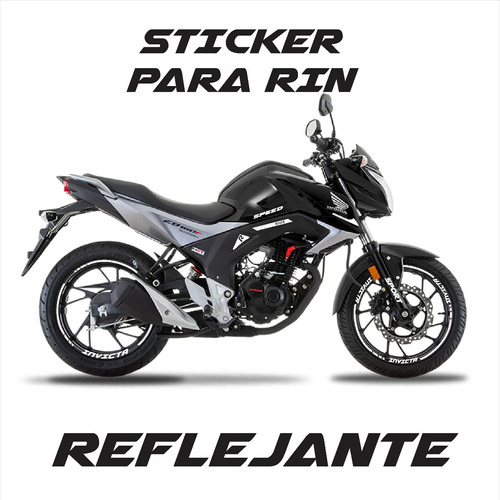 Kit Sticker Reflejantes Para Rin Honda Invicta  + Regalo Foto 3