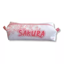 Estojo Volta Às Aulas Sakura Material Anime Rosa Naruto 
