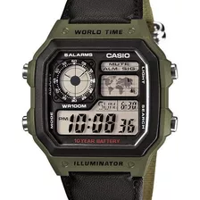 Relógio Casio Masculino Quadrado Ae-1200whb-3bvdf